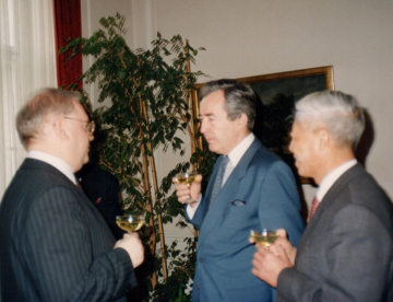 Zu Besuch Vizekanzler Alois Mock und Hongbins ehemaliger Chef in den USA, nunmehr Präsident der chinesischen Freundschaftsgesellschaft Han Xu