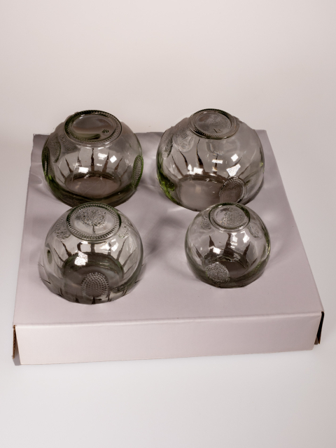 Schröpfgläser 4-tlg Set, dickwandlig