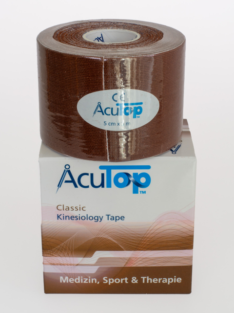 AcuTop Kinesiology Tape, braun, 5cm breit und 5 Meter lang
