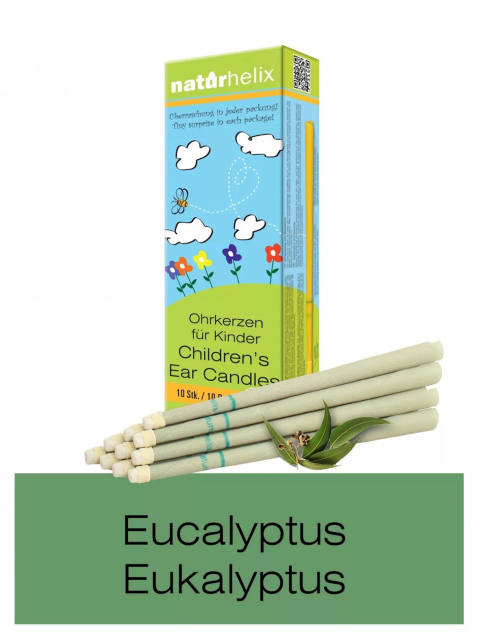 10er Packung Naturhelix Kinder Ohrkerzen mit Eukalyptus