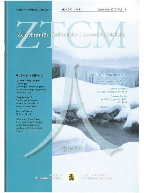 Qi Zeitschrift für Chinesiche Med. Jahr 2010 Vol.19