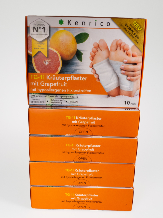 Kenrico TG-1i Grapefruitpflaster, 50 Stück Packung mit medizinischen Easytouch Fixierstreifen