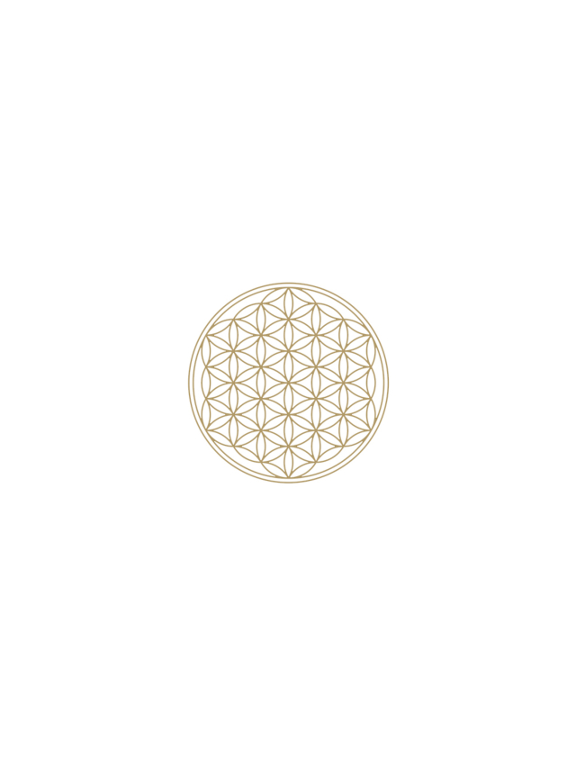 Blume des Lebens gold 30mm
