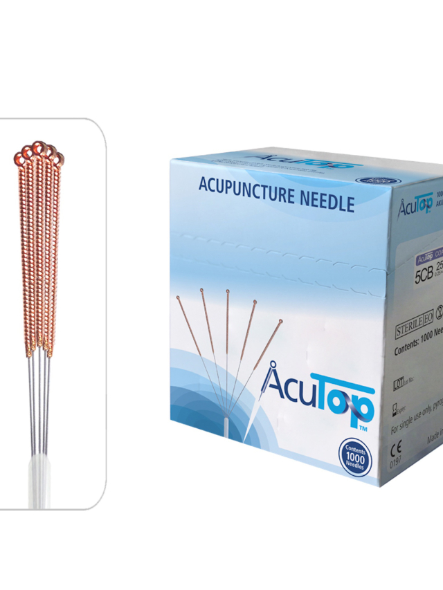 0,30 x 30mm AcuTop Nadel Typ 5CB, Kupferwendelgriff, silikonisiert, 1000 Stück