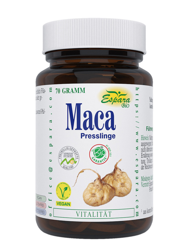 Maca BIO Kapseln, ca. 140 Presslinge, 70g