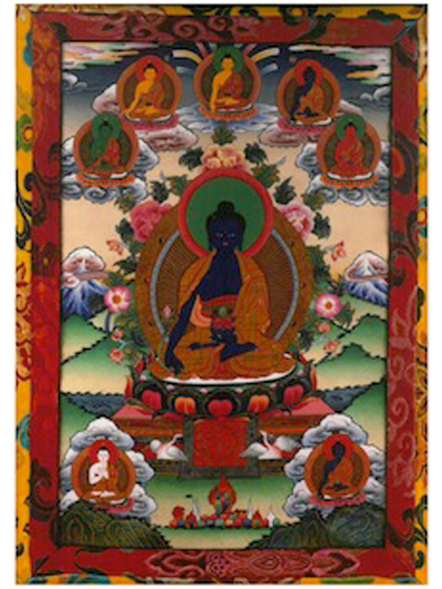 Kunstdruck Medizinbuddha, ca. 44 x 32 cm