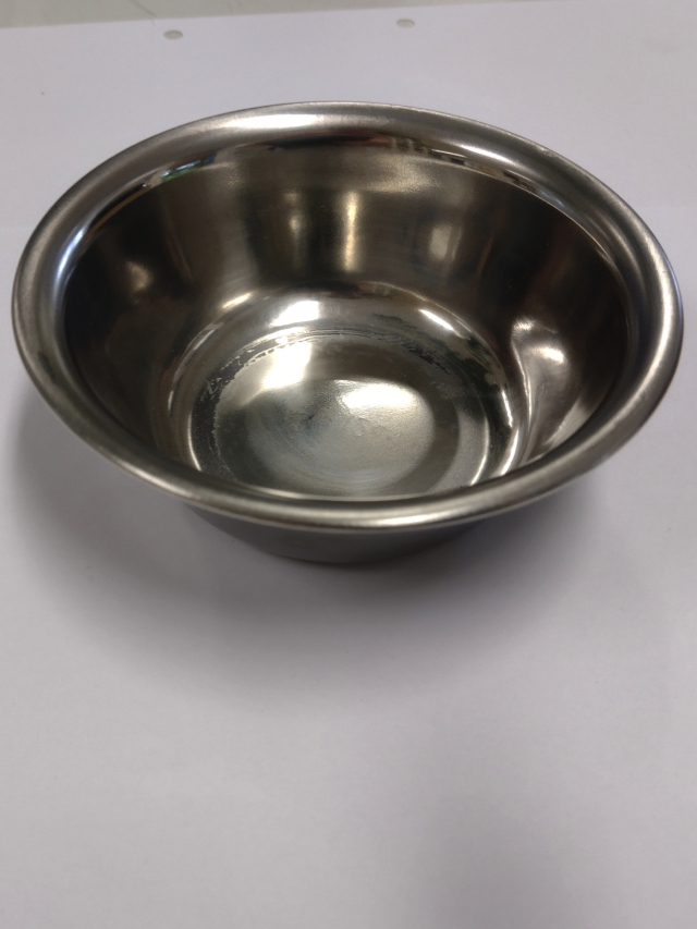Abfalltasse flach aus Stahl, ca. 12,5 x 4.5cm