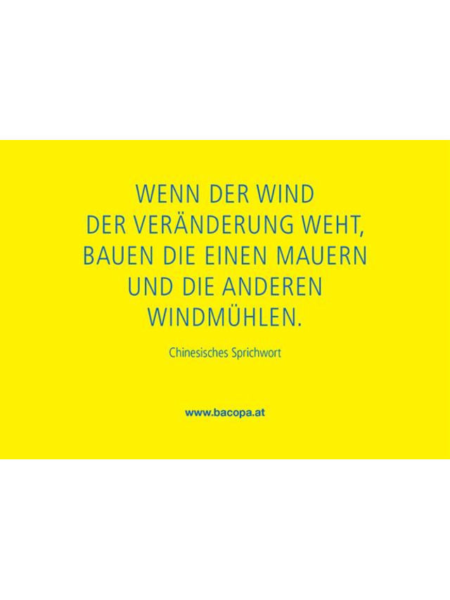 Wenn der Wind der Veränderung weht