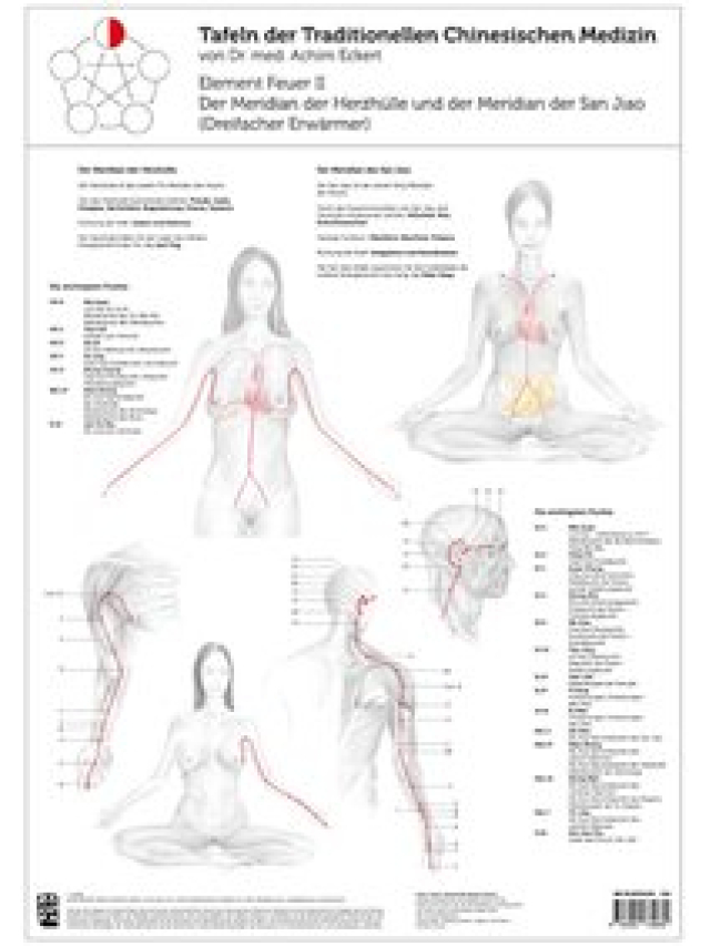 Element Feuer II, Tafel der Traditionellen Chinesischen Medizin von Dr. med. Achim Eckert, ca. 24 x 34cm