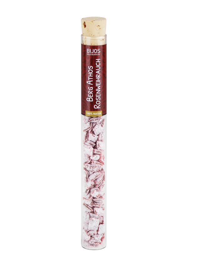 Bijos Räucherharze Berg Athos Rosenweihrauch, ca. 35ml Röhrchen