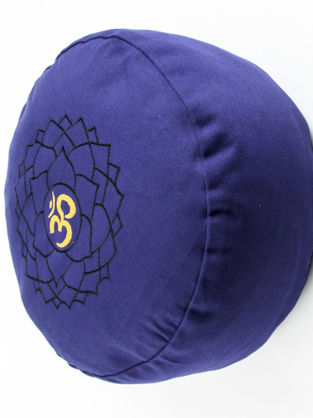 Kronenchakra Meditationskissen 36 x 15cm gefüllt mit Buchweizen